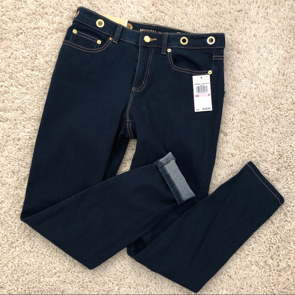 Michael Kors Embellished Skinny Izzy Jeans